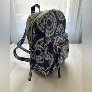 Small Vinyl Backpack. Blue and White. Excellent condition.